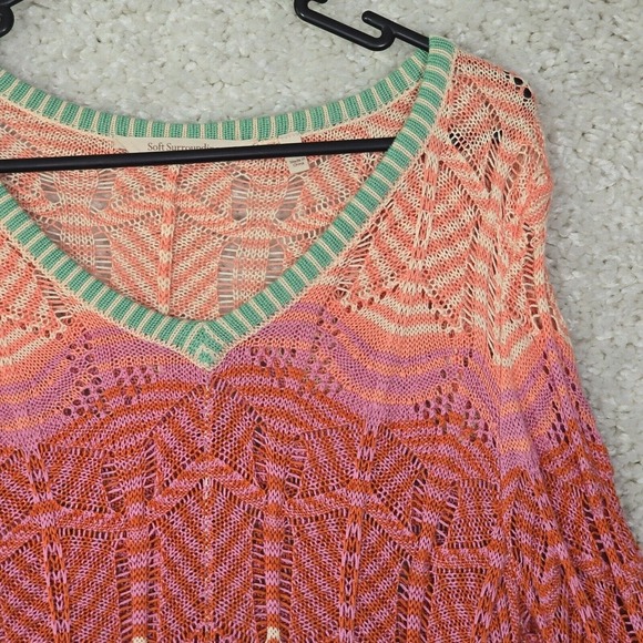 Soft Surroundings Rosita Knit Sweater Top 3/4 sleeve Cotton Multicolor Sz Medium - Picture 3 of 12
